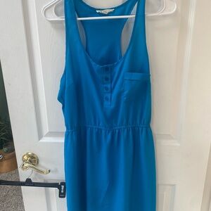 Forever 21 Blue Scoop Neck Sleeveless Mini Dress